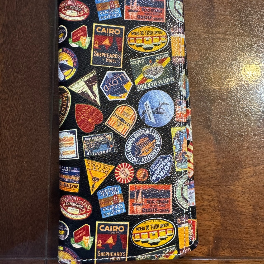 Colorful Travel-Themed Wallet